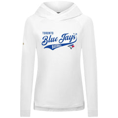 Toronto Blue Jays Levelwear Women's Slender Glide Raglan Hoodie White