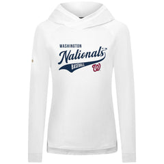 Washington Nationals Levelwear Women's Slender Glide Raglan Hoodie White