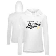 Pittsburgh Pirates Levelwear Women's Slender Glide Raglan Hoodie White