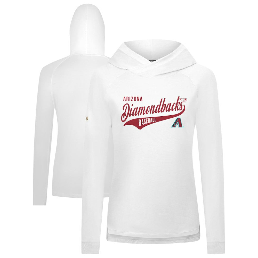 Arizona Diamondbacks Levelwear Women's Slender Glide Raglan Hoodie White
