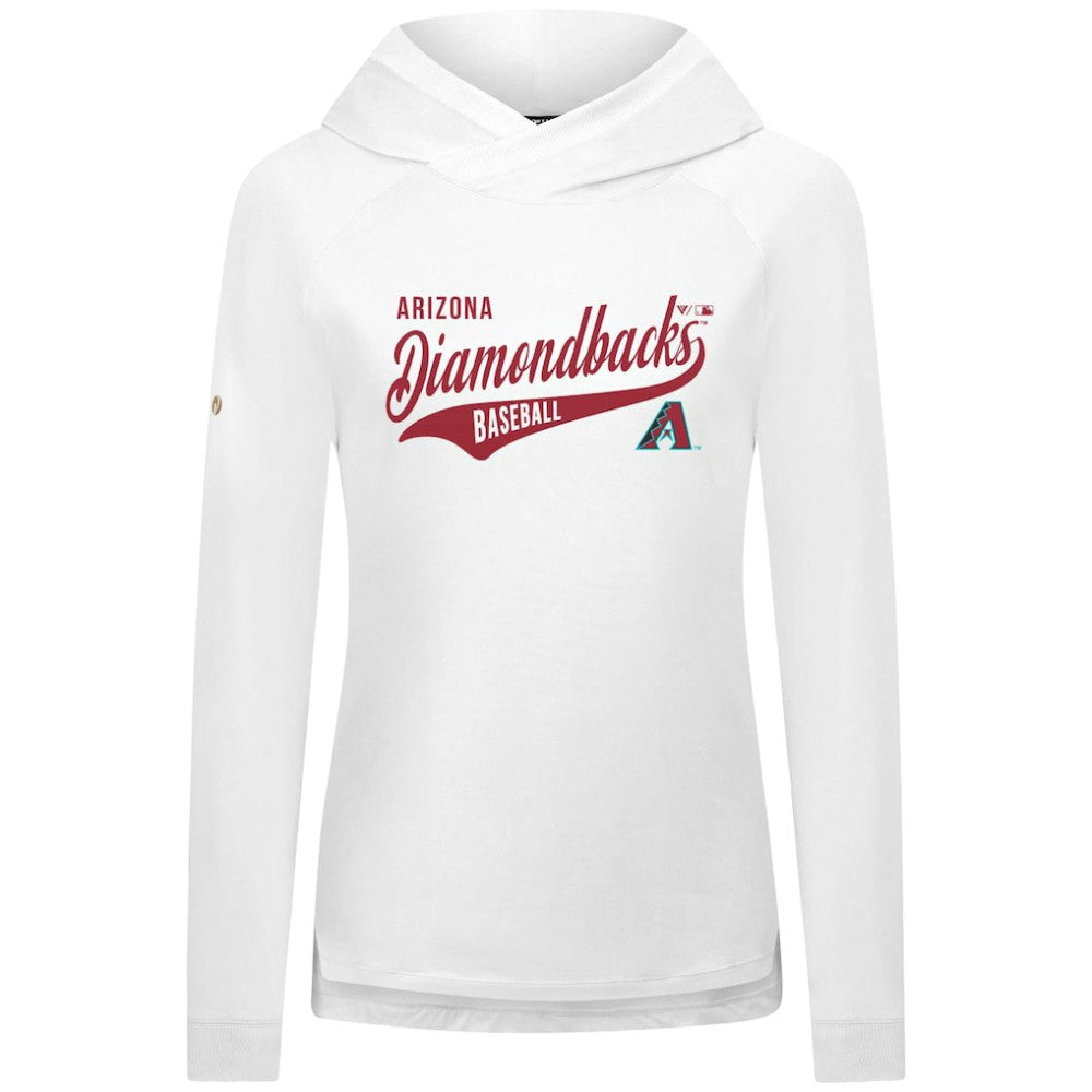 Arizona Diamondbacks Levelwear Women's Slender Glide Raglan Hoodie White