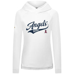 Los Angeles Angels Levelwear Women's Slender Glide Raglan Hoodie White