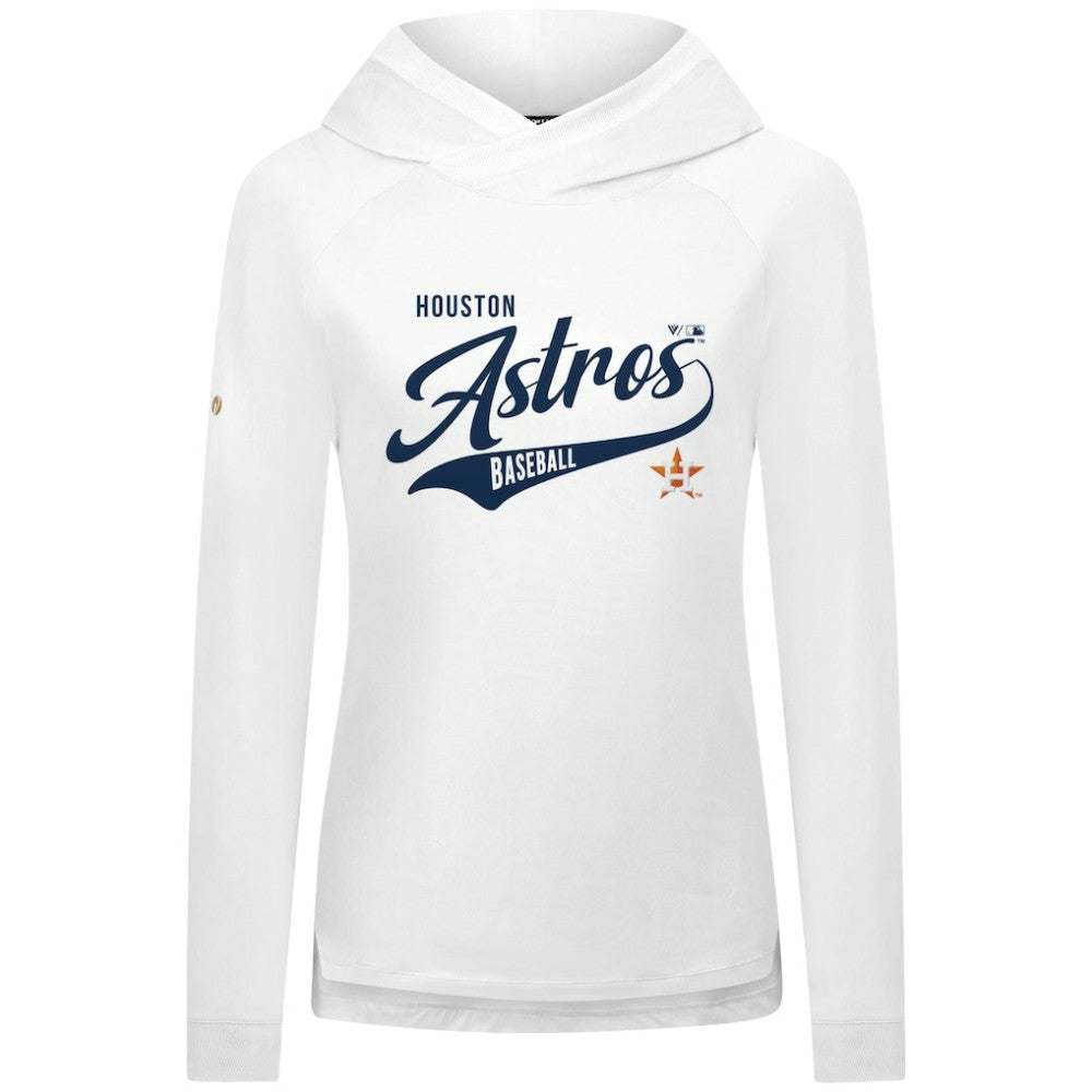 Houston Astros Levelwear Women's Slender Glide Raglan Hoodie White