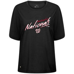 Washington Nationals Levelwear Women's Bloom Sizzle T-Shirt Black
