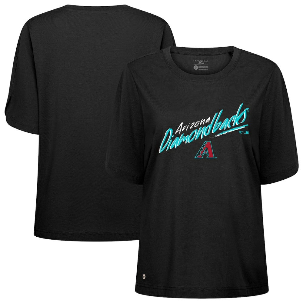 Arizona Diamondbacks Levelwear Women's Bloom Sizzle T-Shirt Black