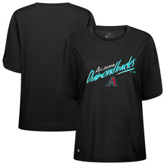 Arizona Diamondbacks Levelwear Women's Bloom Sizzle T-Shirt Black