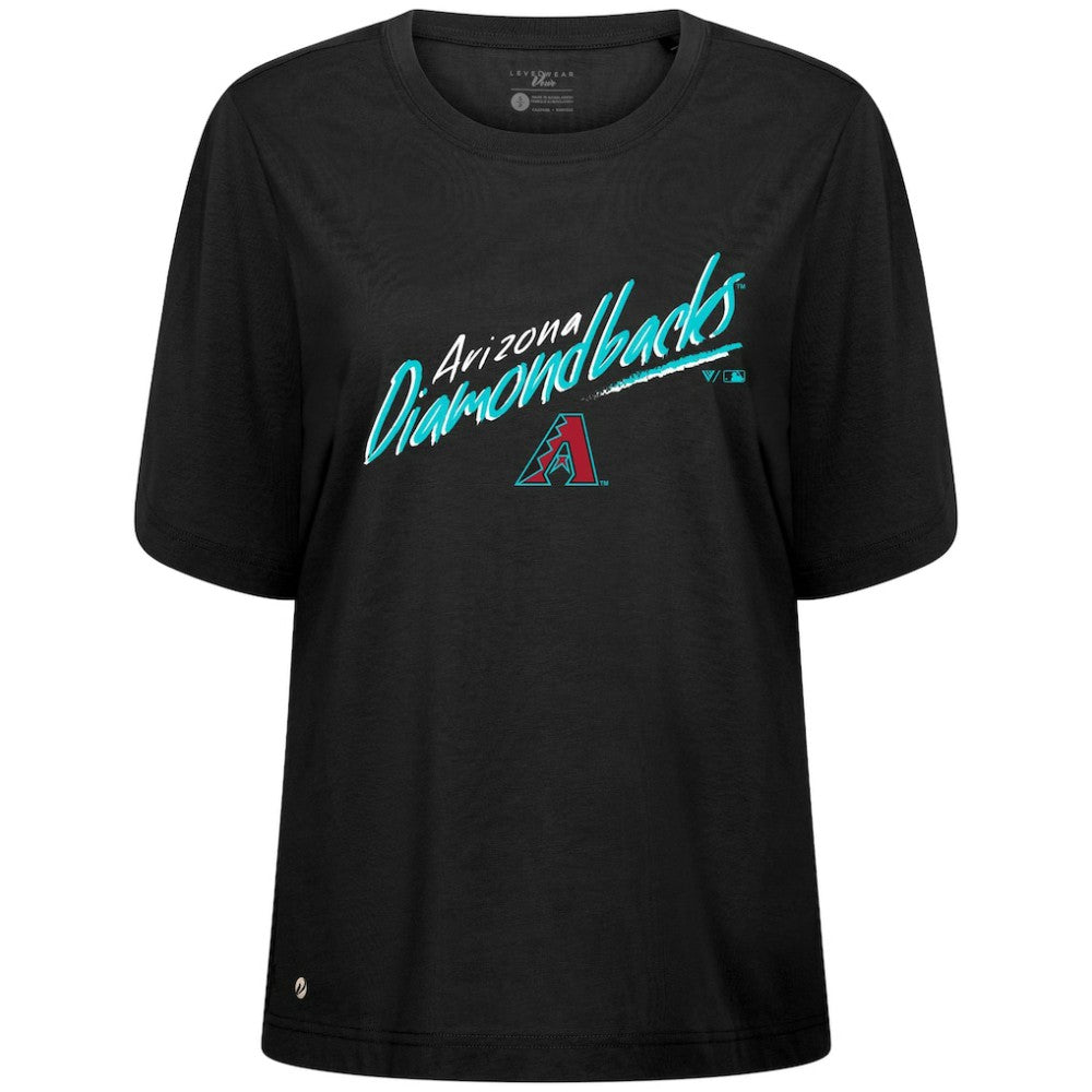 Arizona Diamondbacks Levelwear Women's Bloom Sizzle T-Shirt Black