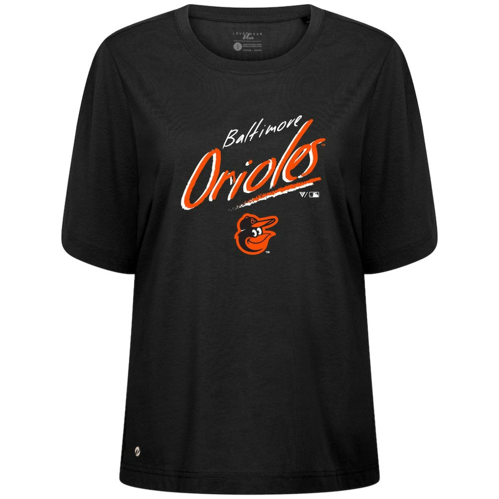 Baltimore Orioles Levelwear Women's Bloom Sizzle T-Shirt Black