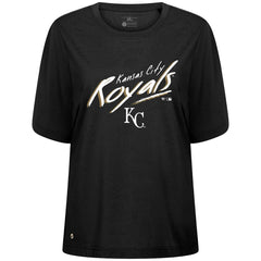 Kansas City Royals Levelwear Women's Bloom Sizzle T-Shirt Black