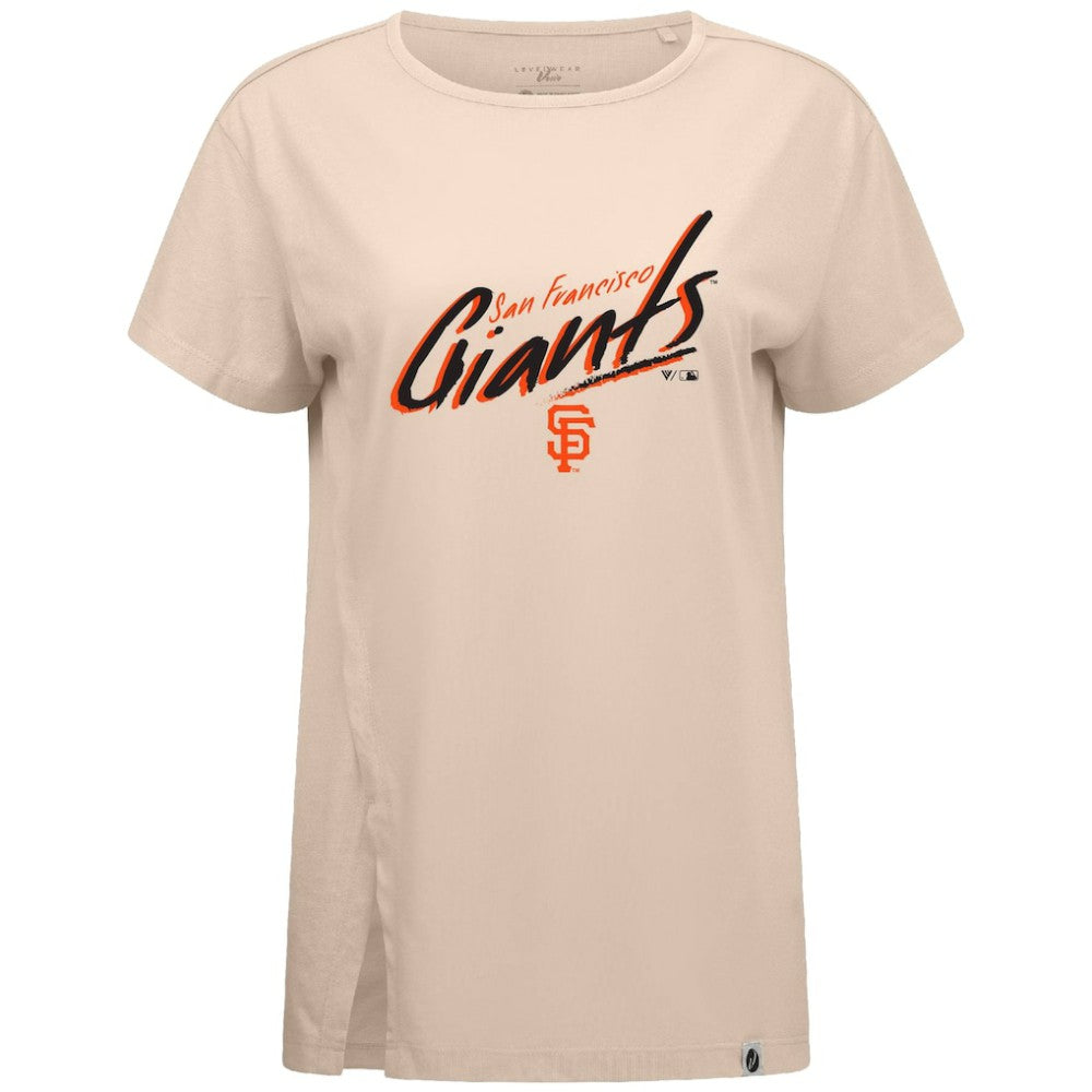 San Francisco Giants Levelwear Women's Influx Sizzle T-Shirt Khaki