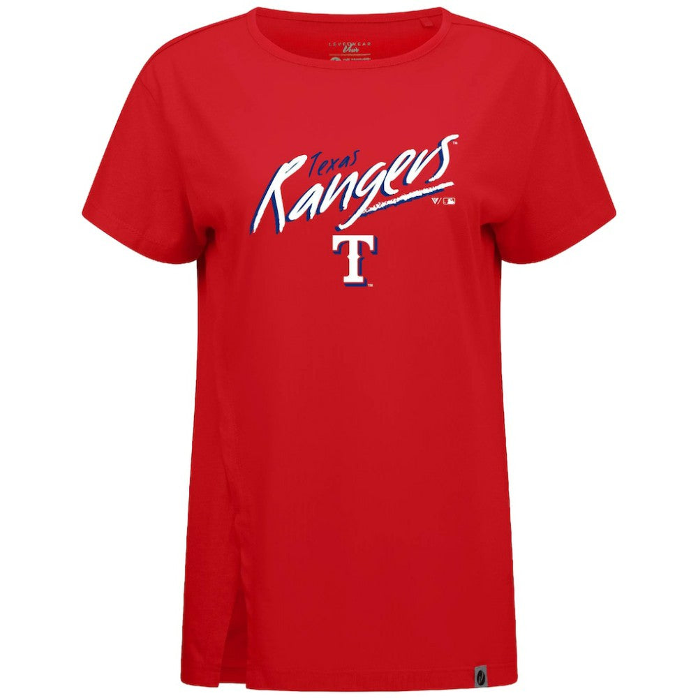 Texas Rangers Levelwear Women's Influx Sizzle T-Shirt Red