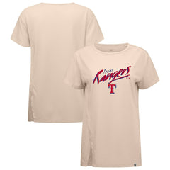 Texas Rangers Levelwear Women's Influx Sizzle T-Shirt Khaki