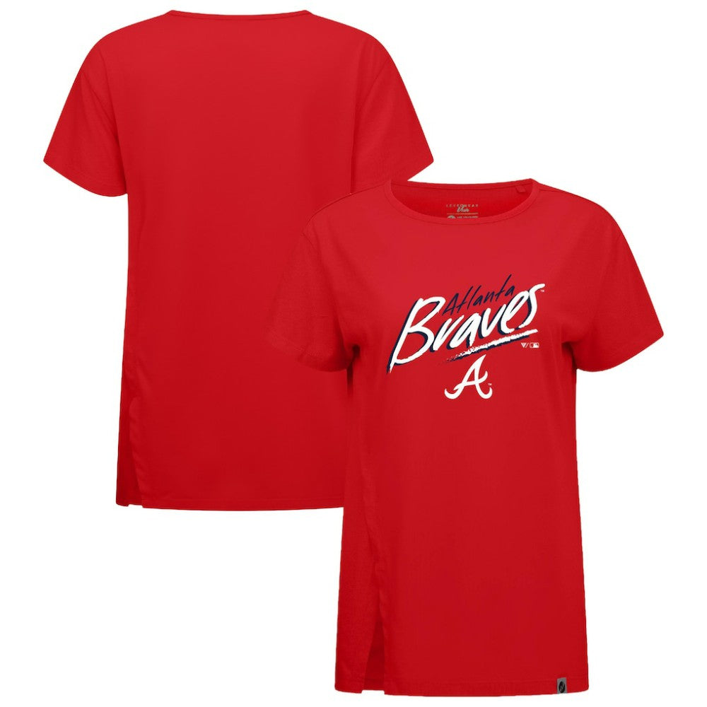 Atlanta Braves Levelwear Women's Influx Sizzle T-Shirt Red
