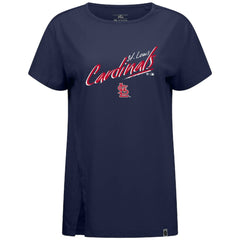 St. Louis Cardinals Levelwear Women's Influx Sizzle T-Shirt Navy