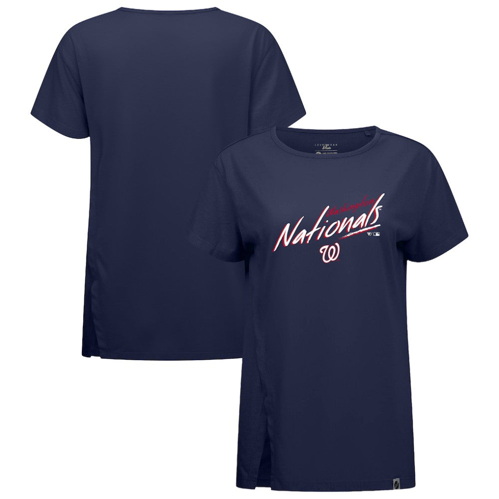 Washington Nationals Levelwear Women's Influx Sizzle T-Shirt Navy