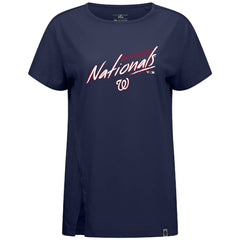 Washington Nationals Levelwear Women's Influx Sizzle T-Shirt Navy