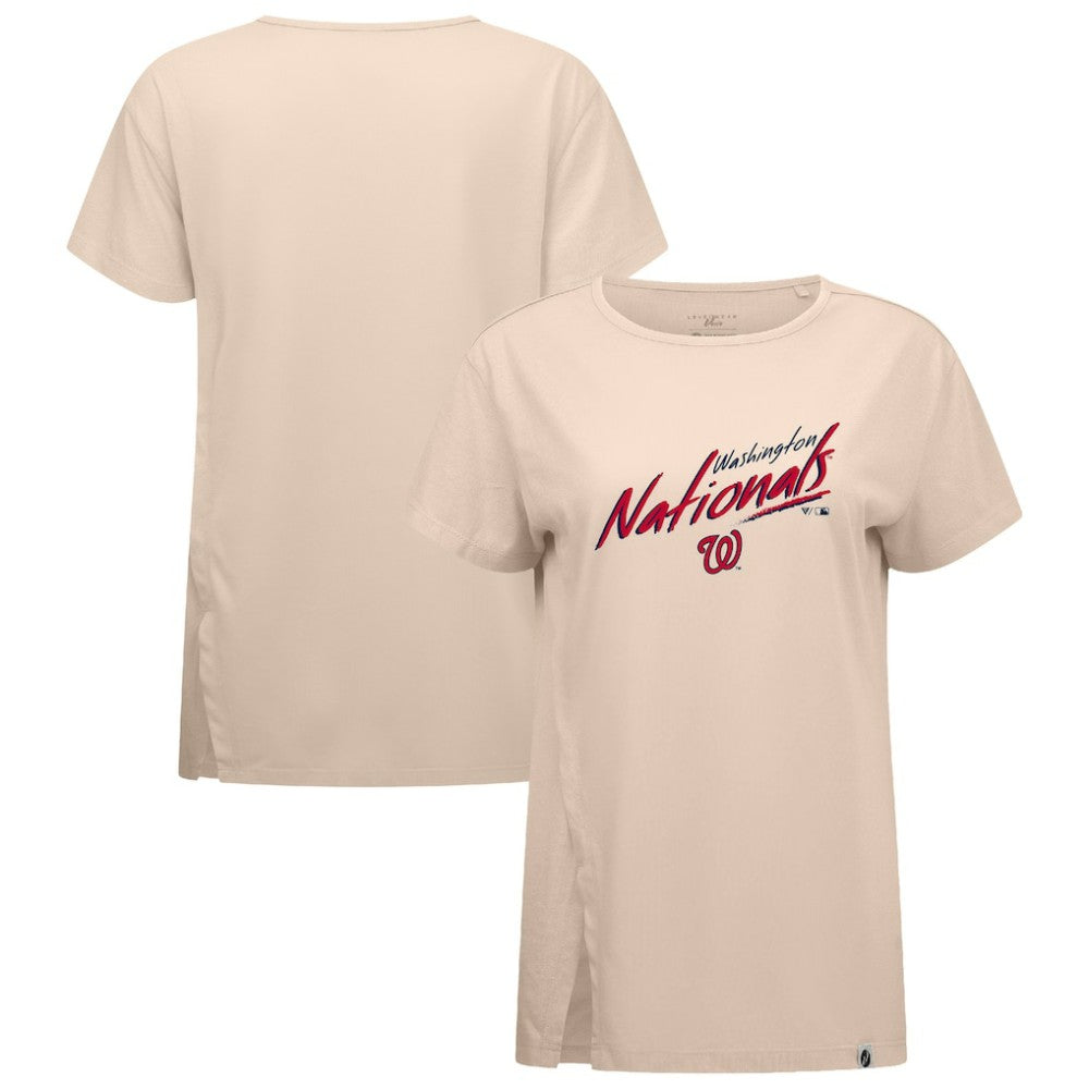 Washington Nationals Levelwear Women's Influx Sizzle T-Shirt Khaki