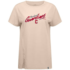 Cleveland Guardians Levelwear Women's Influx Sizzle T-Shirt Khaki