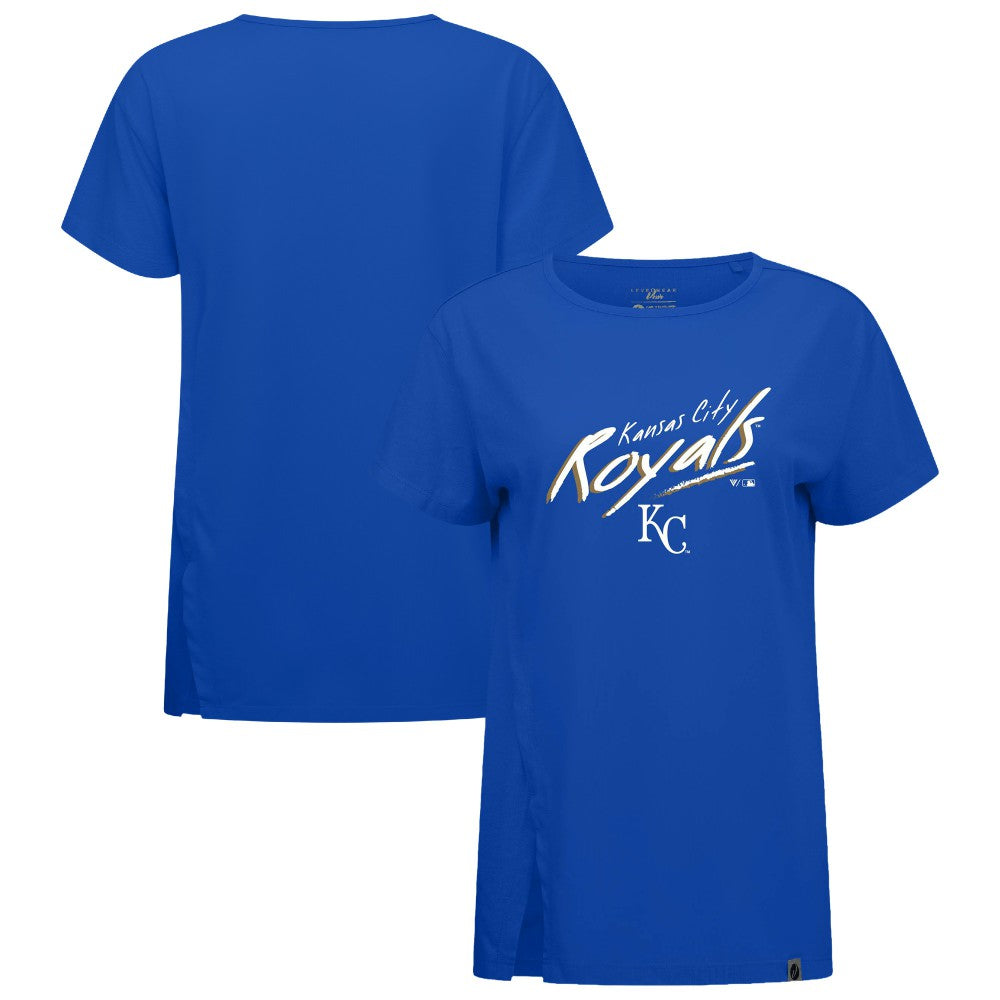 Kansas City Royals Levelwear Women's Influx Sizzle T-Shirt Royal