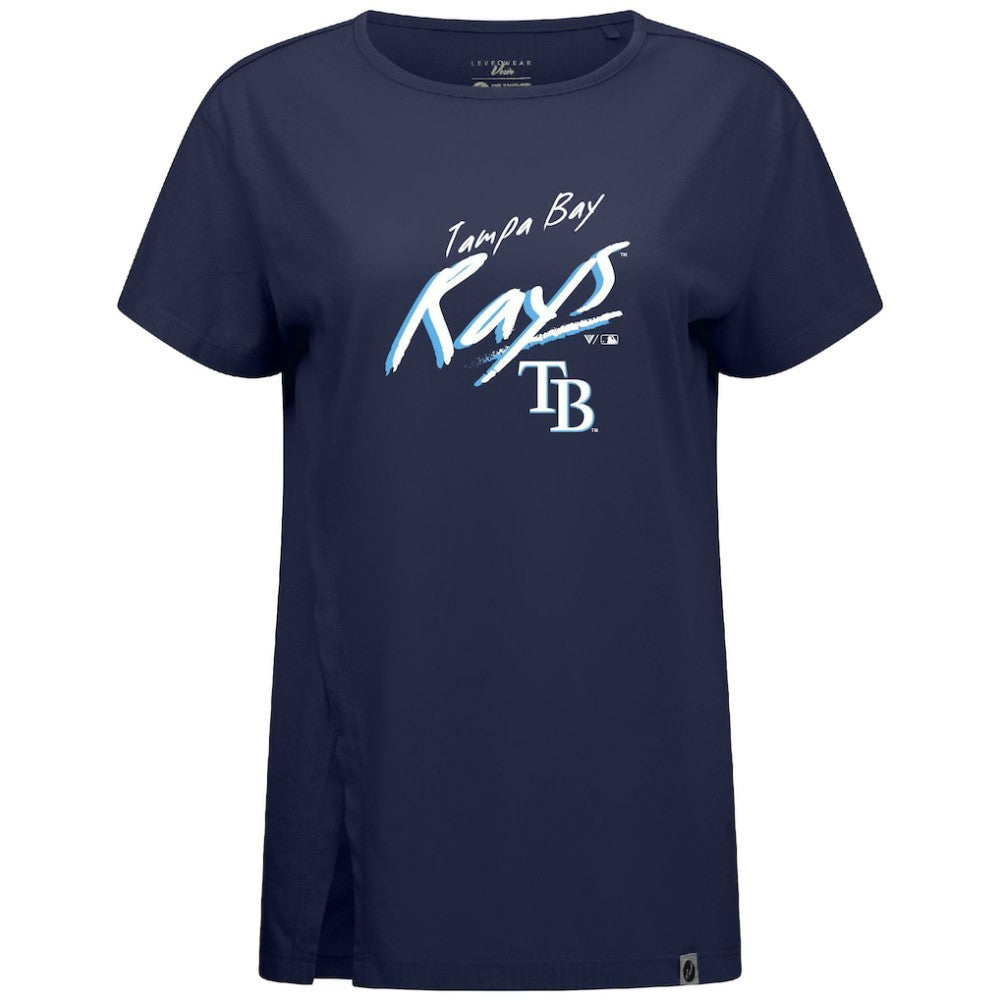 Tampa Bay Rays Levelwear Women's Influx Sizzle T-Shirt Navy