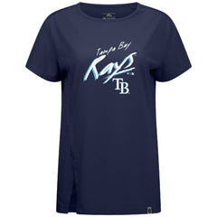 Tampa Bay Rays Levelwear Women's Influx Sizzle T-Shirt Navy