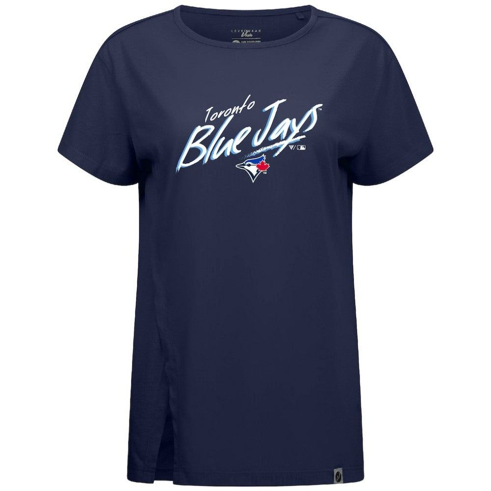Toronto Blue Jays Levelwear Women's Influx Sizzle T-Shirt Navy