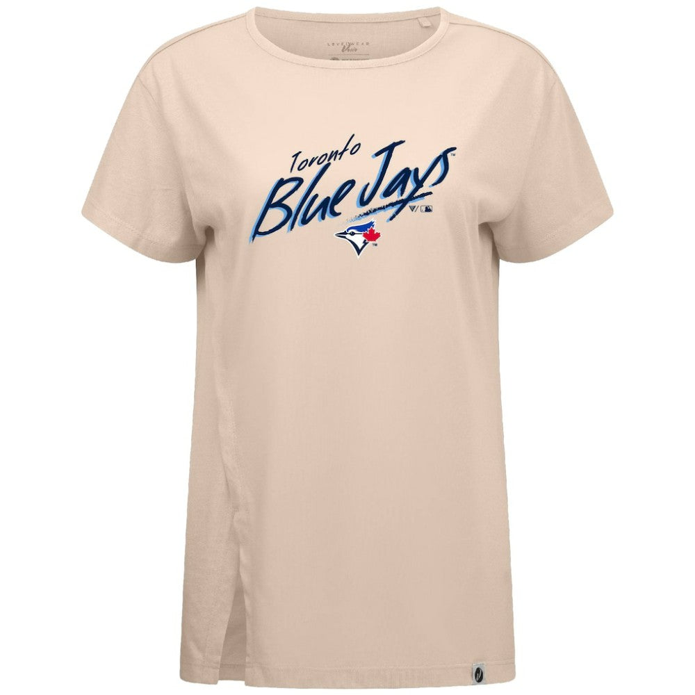 Toronto Blue Jays Levelwear Women's Influx Sizzle T-Shirt Khaki