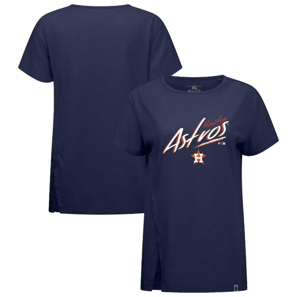 Houston Astros Levelwear Women's Influx Sizzle T-Shirt Navy