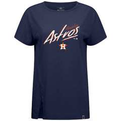 Houston Astros Levelwear Women's Influx Sizzle T-Shirt Navy