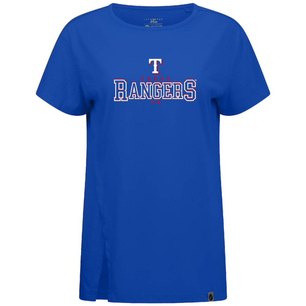 Texas Rangers Levelwear Women's Influx Journey T-Shirt Royal