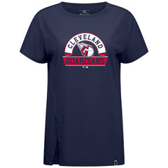Cleveland Guardians Levelwear Women's Influx Banner Arch T-Shirt Navy
