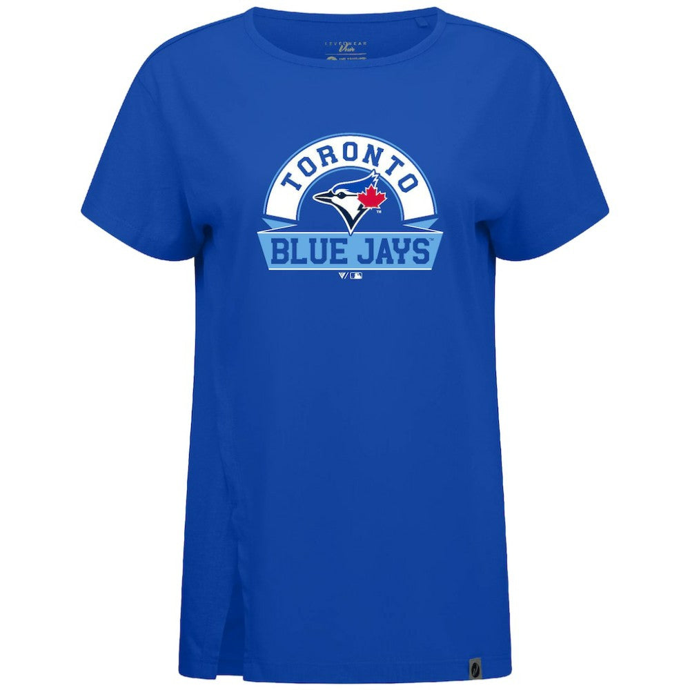 Toronto Blue Jays Levelwear Women's Influx Banner Arch T-Shirt Royal