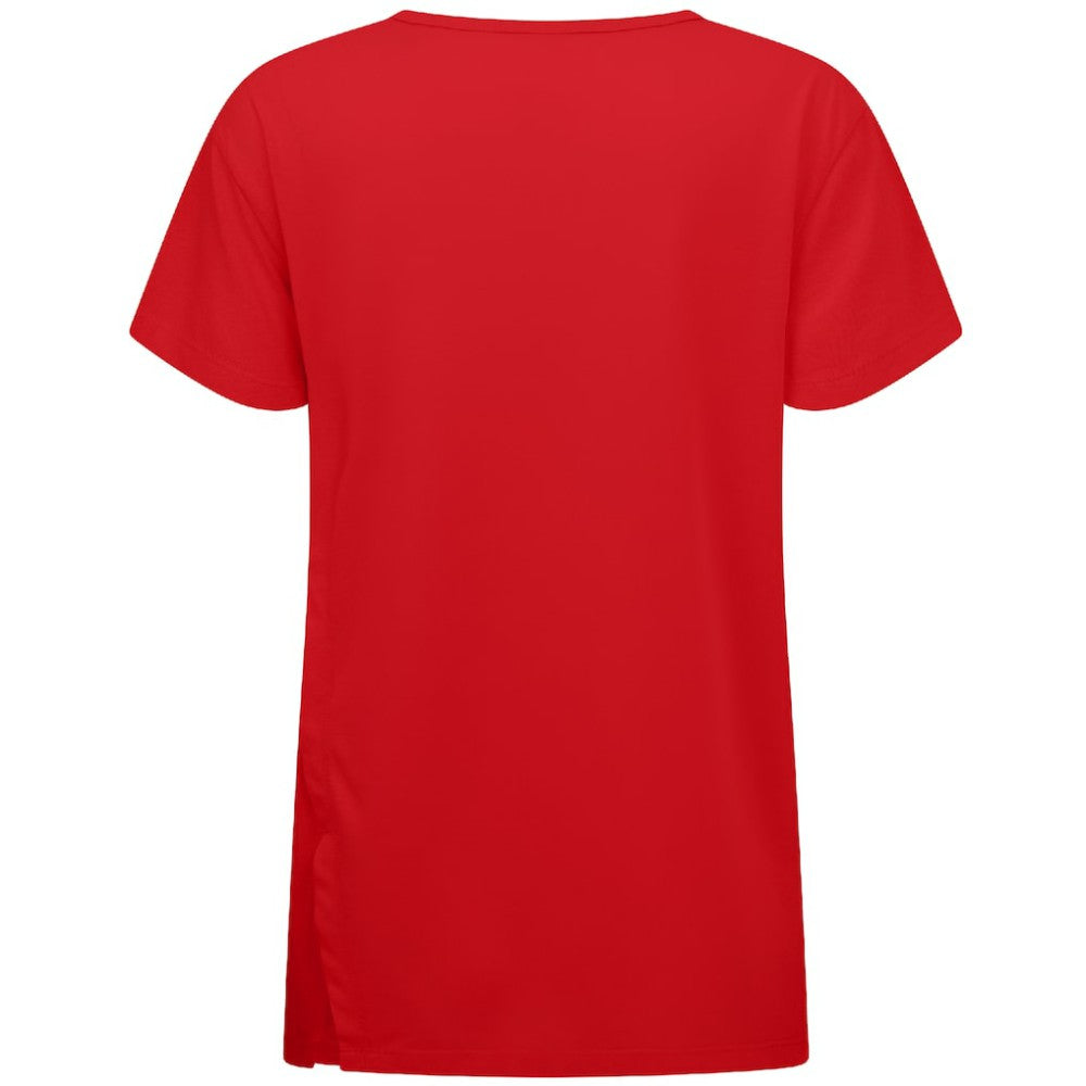 Los Angeles Angels Levelwear Women's Influx Banner Arch T-Shirt Red