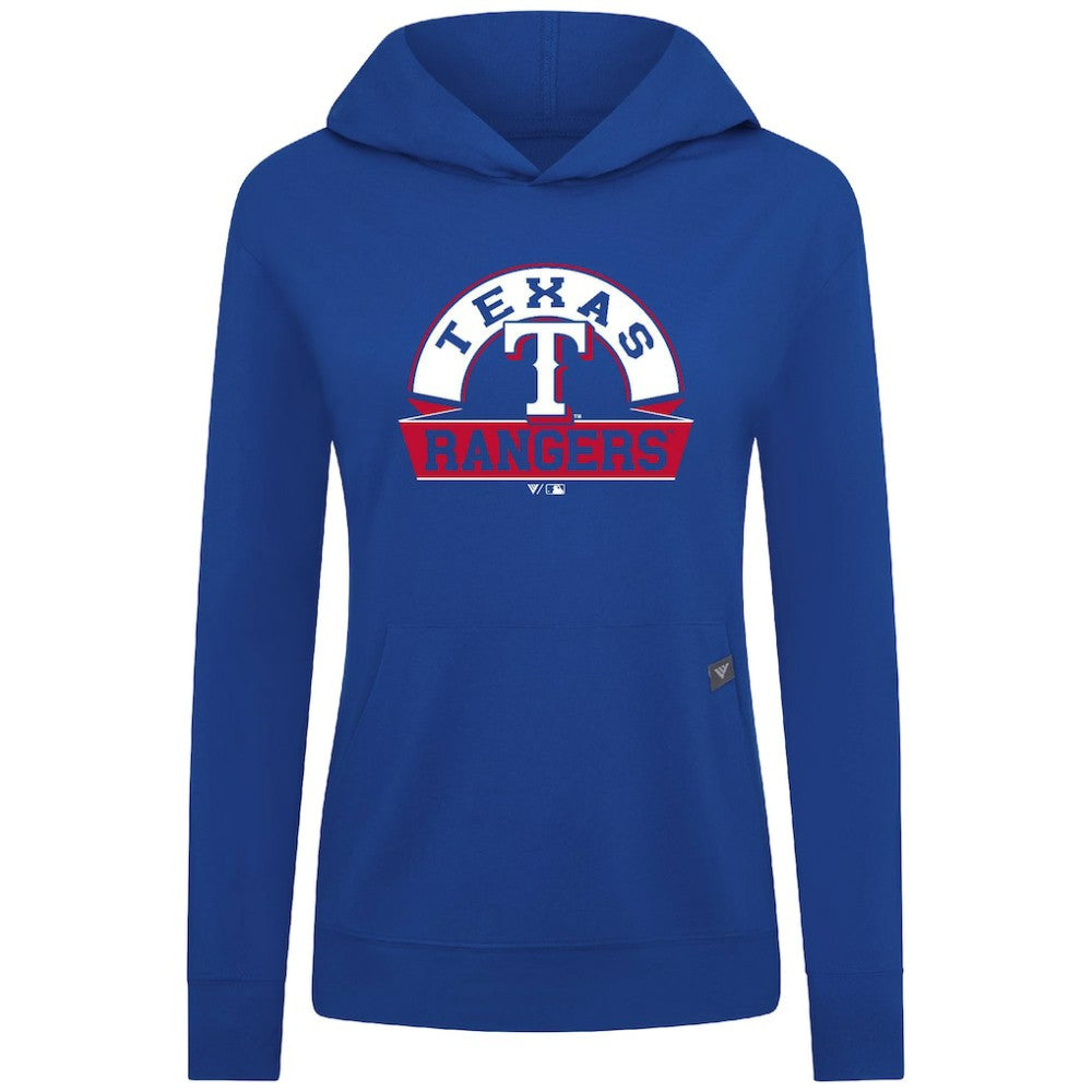 Texas Rangers Levelwear Women's Relay Banner Arch Long Sleeve T-Shirt Hoodie Royal