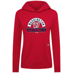 Washington Nationals Levelwear Women's Relay Banner Arch Long Sleeve T-Shirt Hoodie Red