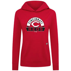 Cincinnati Reds Levelwear Women's Relay Banner Arch Long Sleeve T-Shirt Hoodie Red