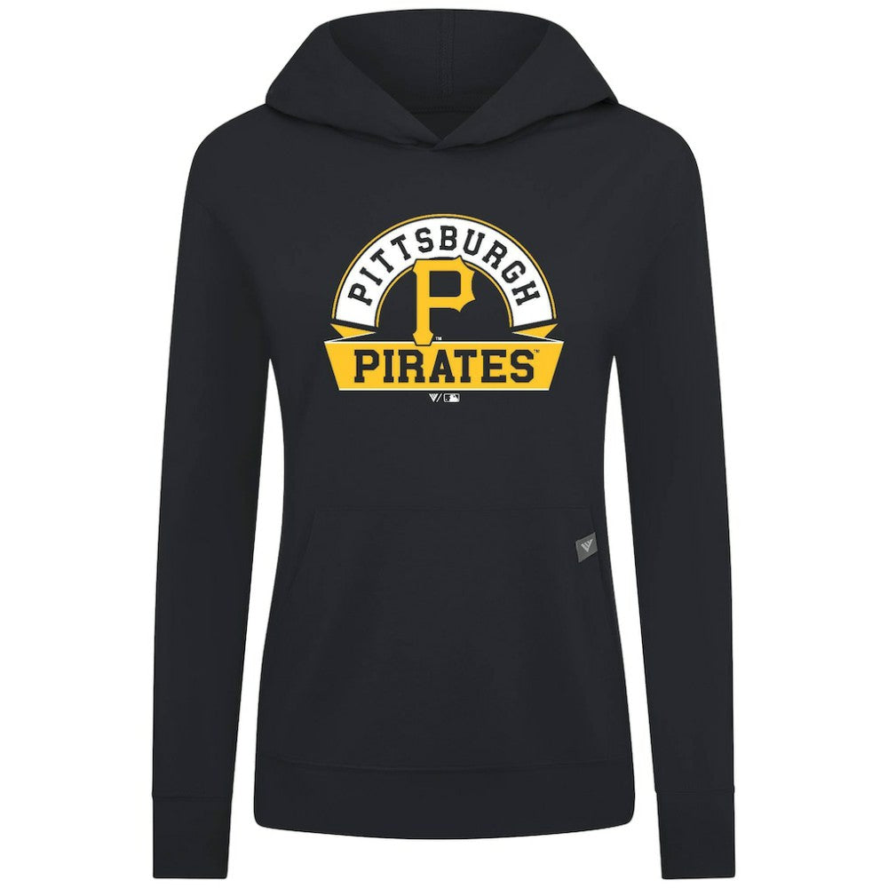 Pittsburgh Pirates Levelwear Women's Relay Banner Arch Long Sleeve T-Shirt Hoodie Black
