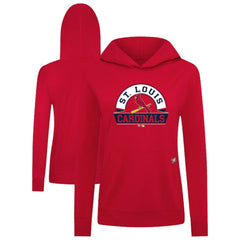 St. Louis Cardinals Levelwear Women's Relay Banner Arch Long Sleeve T-Shirt Hoodie Red