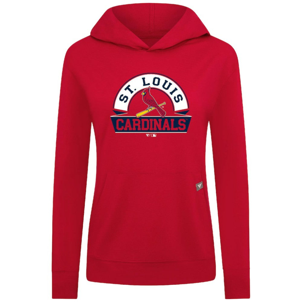 St. Louis Cardinals Levelwear Women's Relay Banner Arch Long Sleeve T-Shirt Hoodie Red