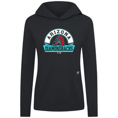 Arizona Diamondbacks Levelwear Women's Relay Banner Arch Long Sleeve T-Shirt Hoodie Black