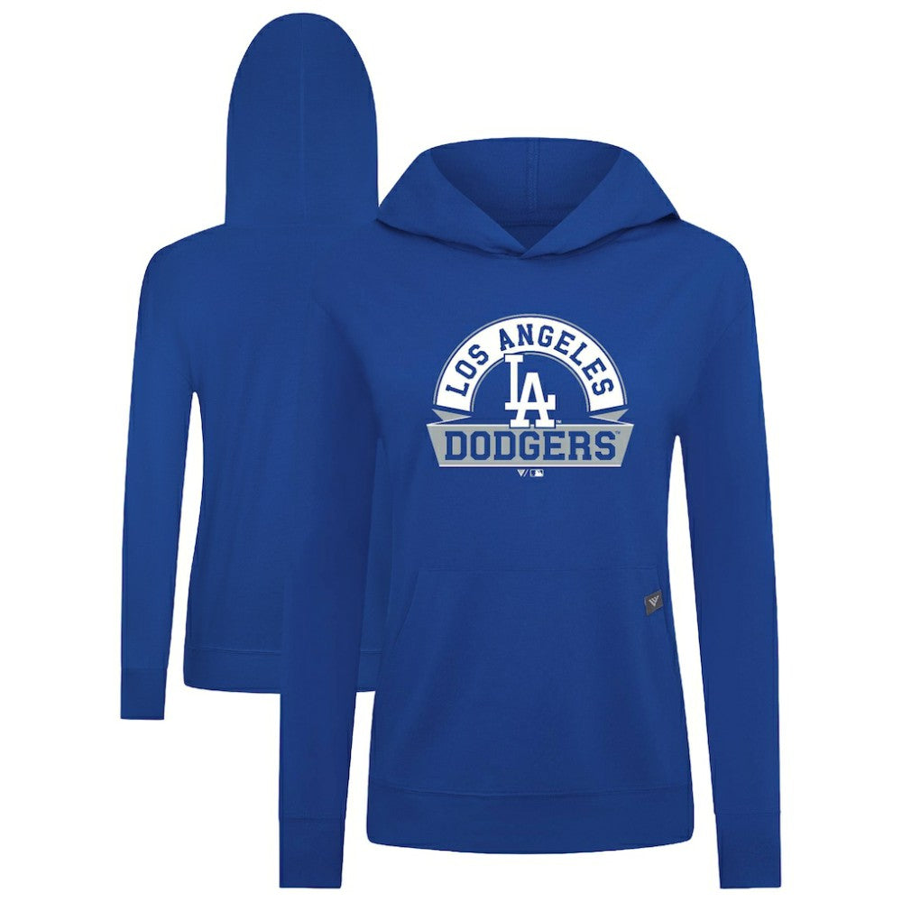 Los Angeles Dodgers Levelwear Women's Relay Banner Arch Long Sleeve T-Shirt Hoodie Royal
