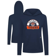 Detroit Tigers Levelwear Women's Relay Banner Arch Long Sleeve T-Shirt Hoodie Navy