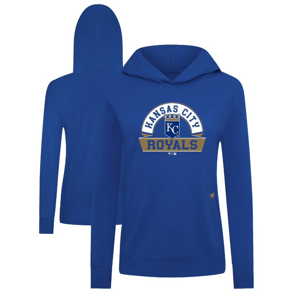 Kansas City Royals Levelwear Women's Relay Banner Arch Long Sleeve T-Shirt Hoodie Royal