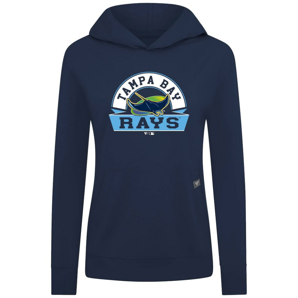 Tampa Bay Rays Levelwear Women's Relay Banner Arch Long Sleeve T-Shirt Hoodie Navy