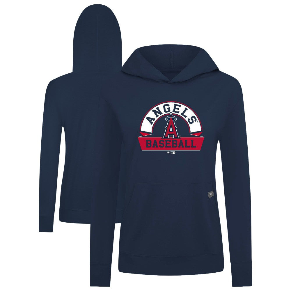 Los Angeles Angels Levelwear Women's Relay Banner Arch Long Sleeve T-Shirt Hoodie Navy