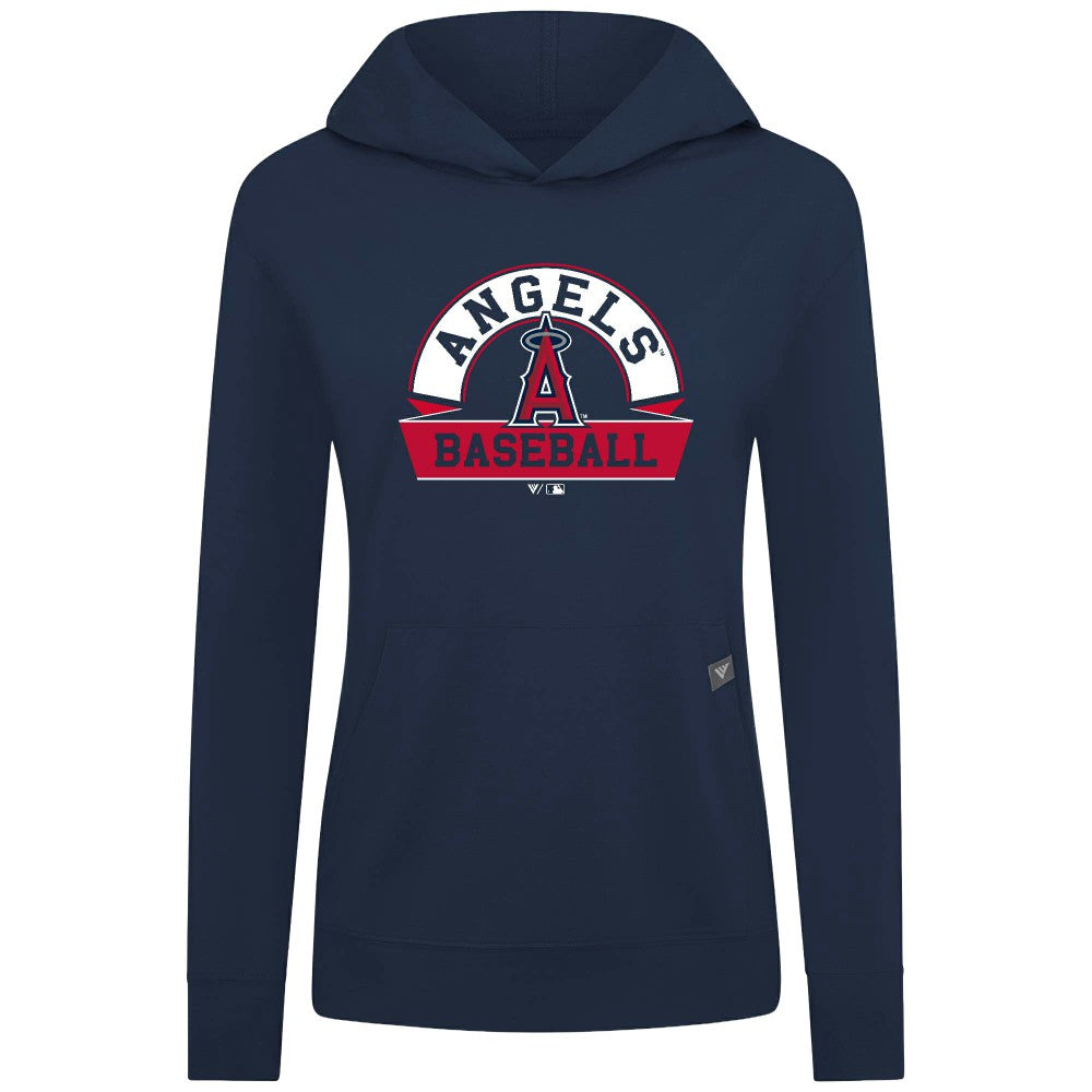 Los Angeles Angels Levelwear Women's Relay Banner Arch Long Sleeve T-Shirt Hoodie Navy