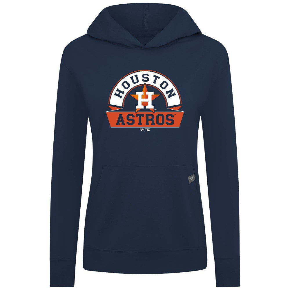 Houston Astros Levelwear Women's Relay Banner Arch Long Sleeve T-Shirt Hoodie Navy