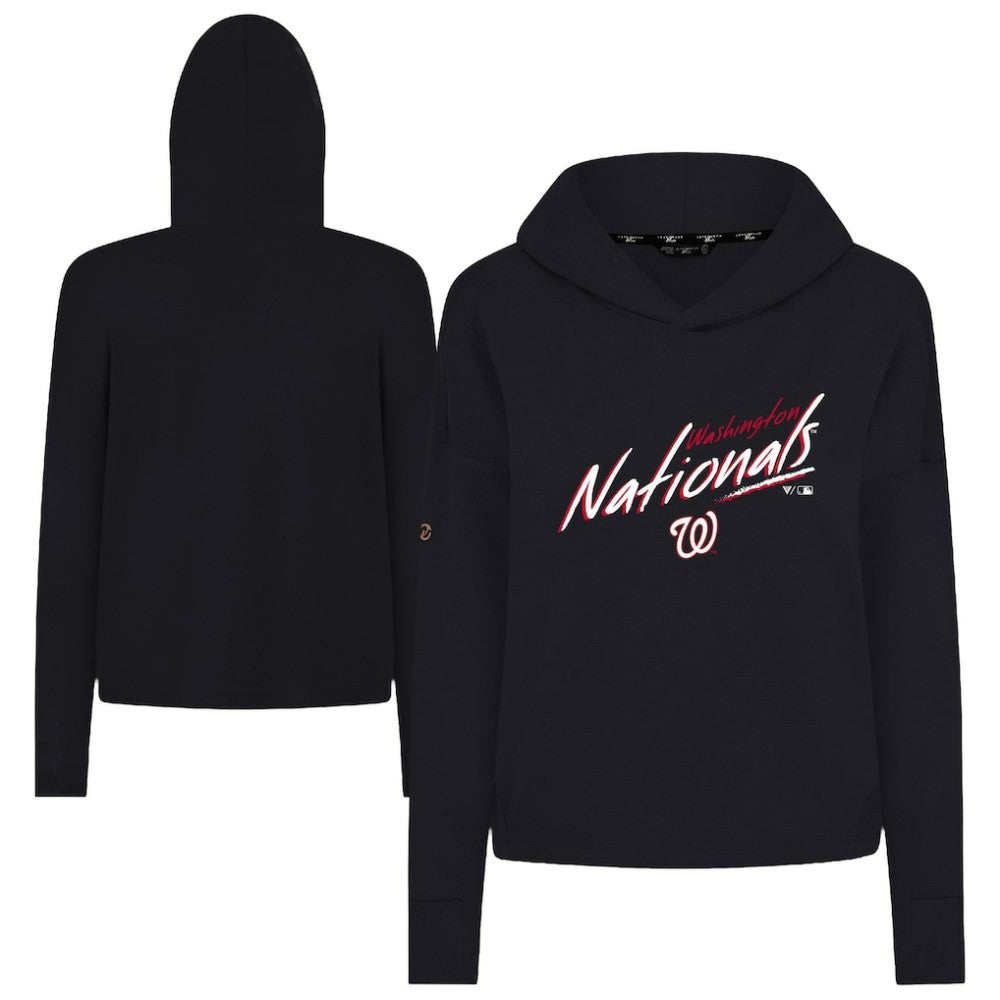 Washington Nationals Levelwear Women's Sweet Sizzle Tri-Blend Hoodie Black