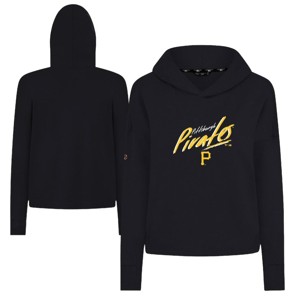 Pittsburgh Pirates Levelwear Women's Sweet Sizzle Tri-Blend Hoodie Black