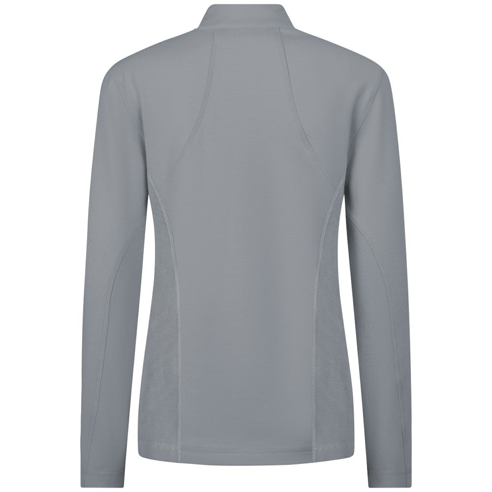 Miami Marlins Levelwear Women's Upright Insignia 2.0 Quarter-Zip Tri-Blend Top Gray